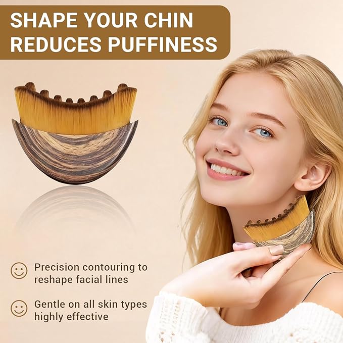 2 PCS Lymphatic Contour Face Brush Lymphatic Drainage Massager for Face,Ergonomically Designed to Fit The Skin Precisely and Relieve Fatigue
