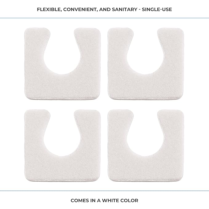 ForPro Sole Toe Separators, White, Individual Toe Separators for Pedicures, 144-Count