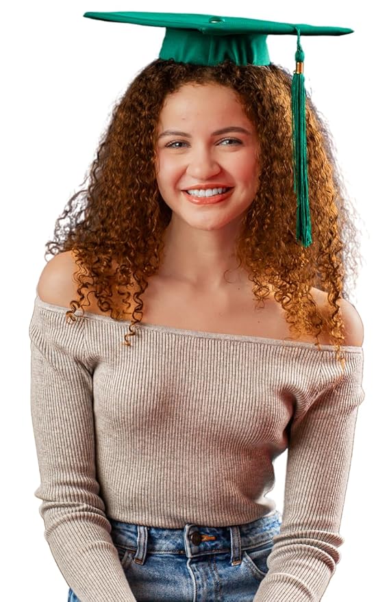 Grad Cap Remix - The ORIGINAL Graduation Cap Headband - Keep Your Natural Hair on Grad Day and Secure Your Cap - Black and Clear Headband Included