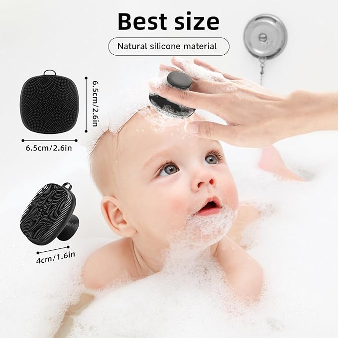Face Scrubber, SANLESS Silicone Face Scrubber for Men Facial Cleansing Brush, Manual Waterproof Face Wash Brush for Exfoliating and Deep Cleansing - Black