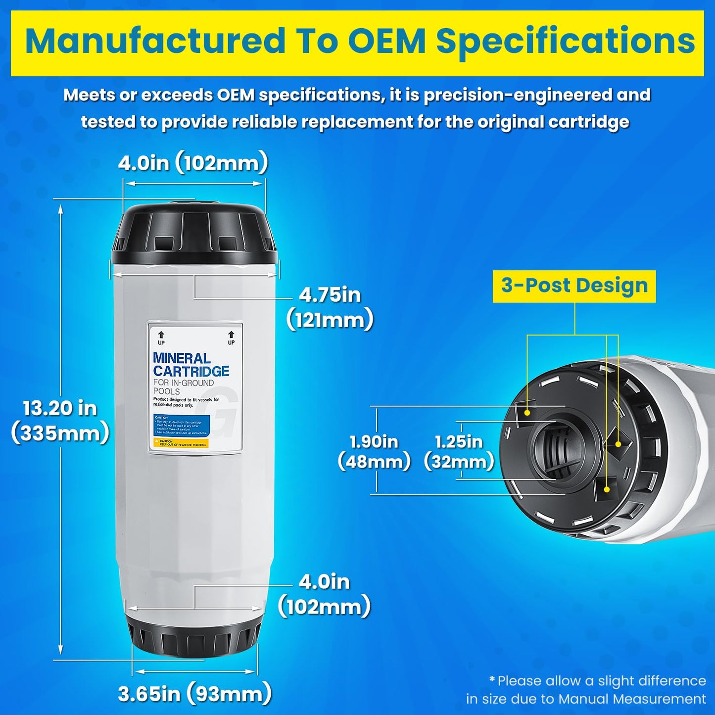 Replacement For Nature2 G35 Mineral Cartridge W28135 N2CG35 W26735 for All Zodiac Limited & Professional G or Pro G Plus Vessel Inground Swimming Pool System W25904 & W20011 Pools Up To 35,000 Gallons