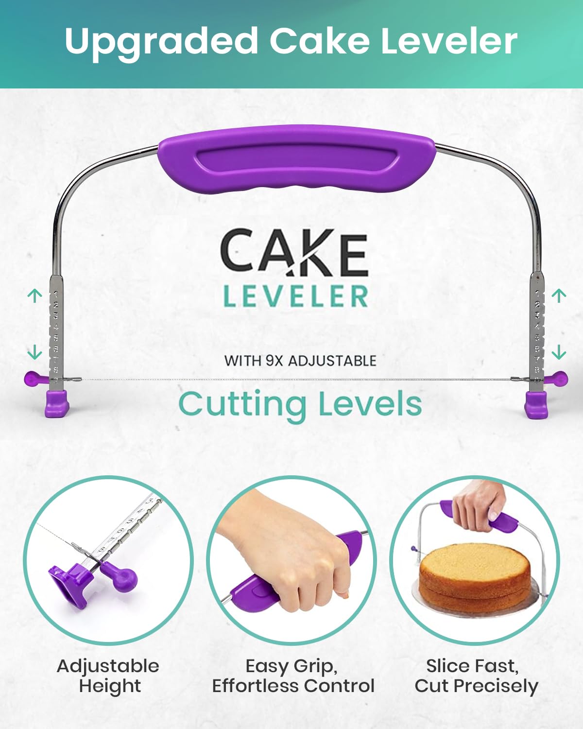 RFAQK 64 PCs Cake Decorating Kit for Beginners Includes Video Course, Booklet + Baking Supplies Gift - Cake Stand, Leveler, 24 Numbered Piping Tips, Straight & Offset Spatula, & Scraper sets