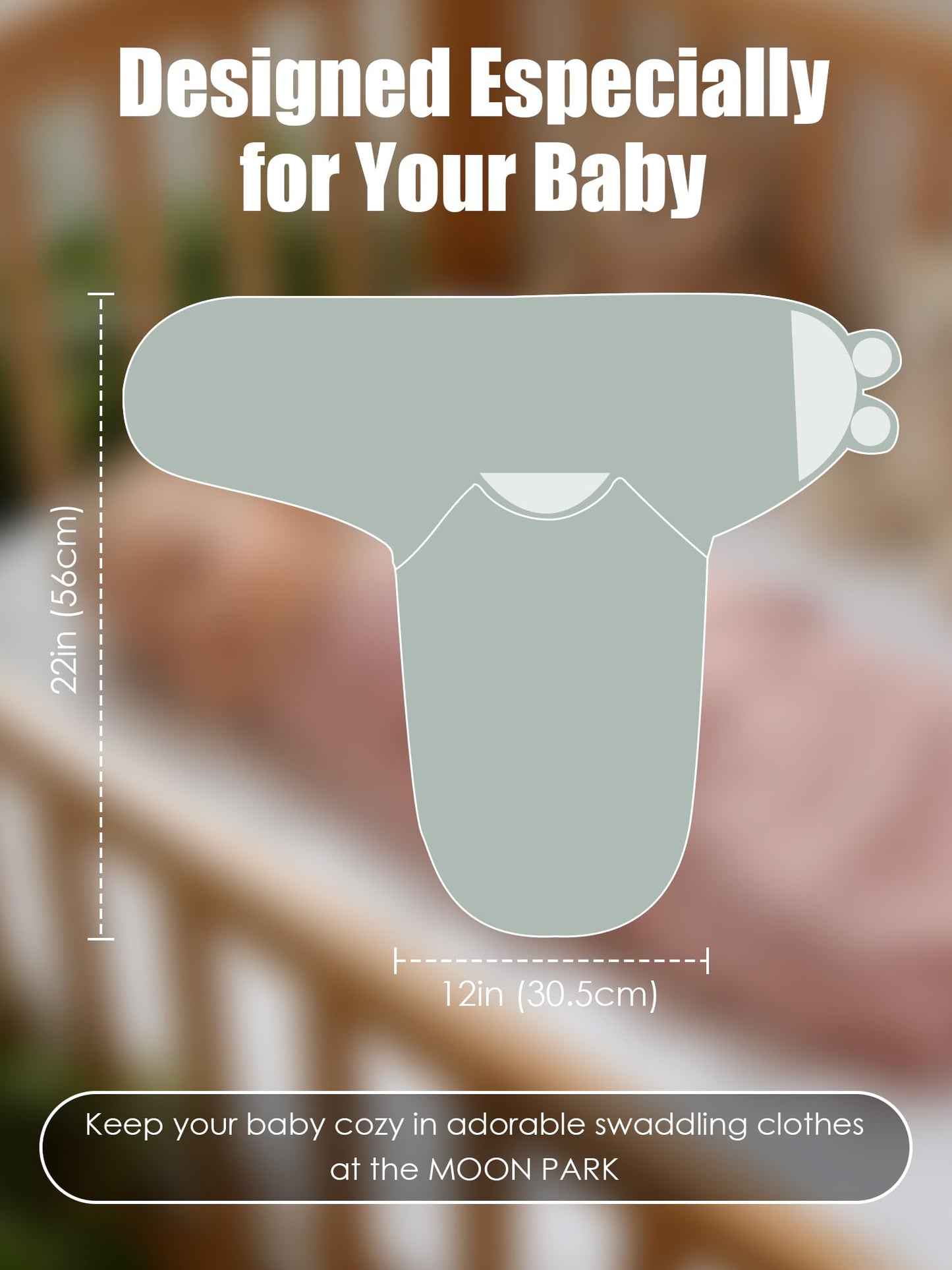 Newborn Swaddle Blanket Wrap 0-3 Months (3-Pack) - Adjustable Infant Sleep Sack, 100% Cotton Anti-Startle Soothing Sack, Soft Breathable Nursery Bedding - Eucalyptus Sage