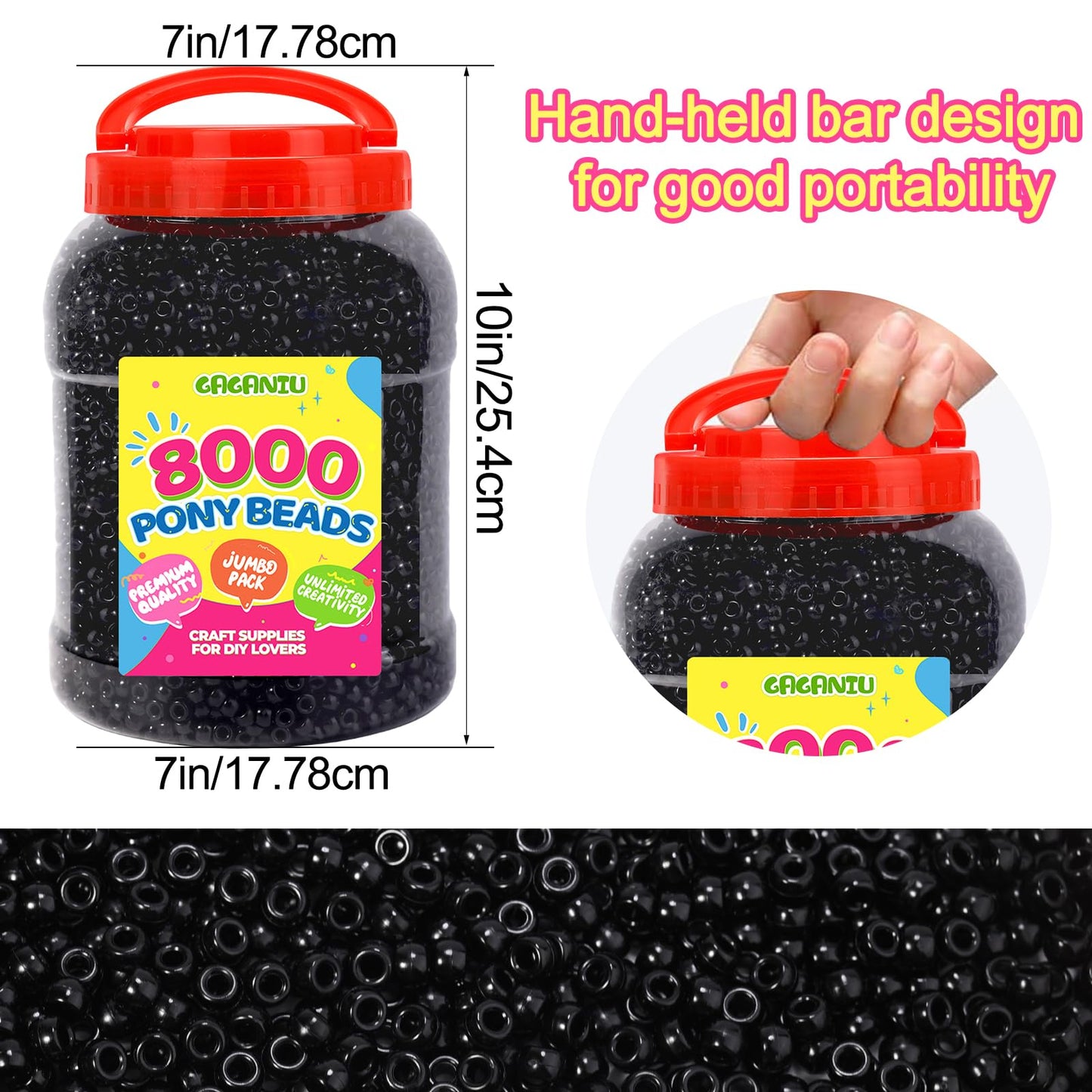 8000+ pcs Pony Beads Bulk for Bracelet Dark Blue Plastic Beads Making for Hair Braiding DIY Crafts Kandi Jewelry Key Chains and Ornaments Decorations Boxed