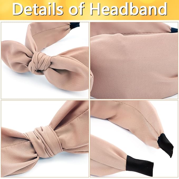 TOBATOBA Bow Headbands for Women Leopard Headband Cheetah Print Headband Cute Black Bow Head bands Women Top Knot Hairbands Hair Accessories