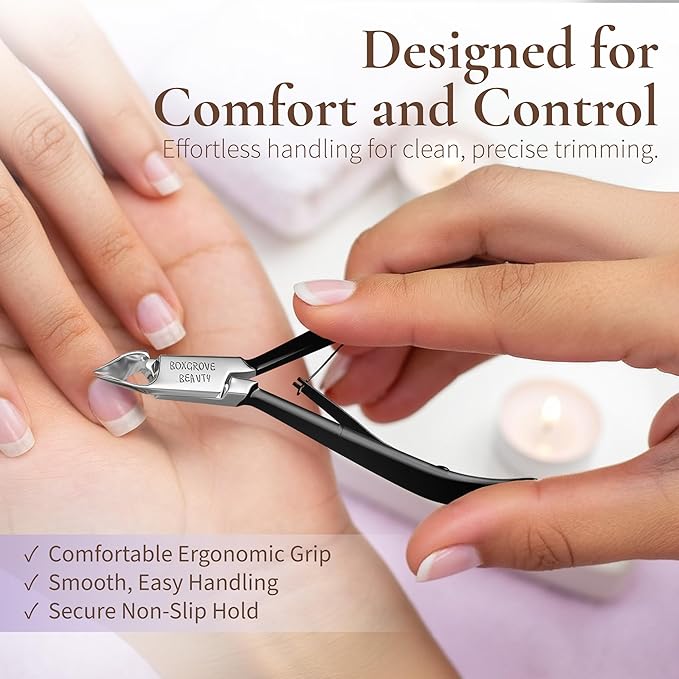 Professional Cuticle Cutter & Pusher Trimmer Manicure Tools with Double Spring – Perfect Nail Care Tool for Manicure & Pedicure Beauty at Home/Spa/Saloon