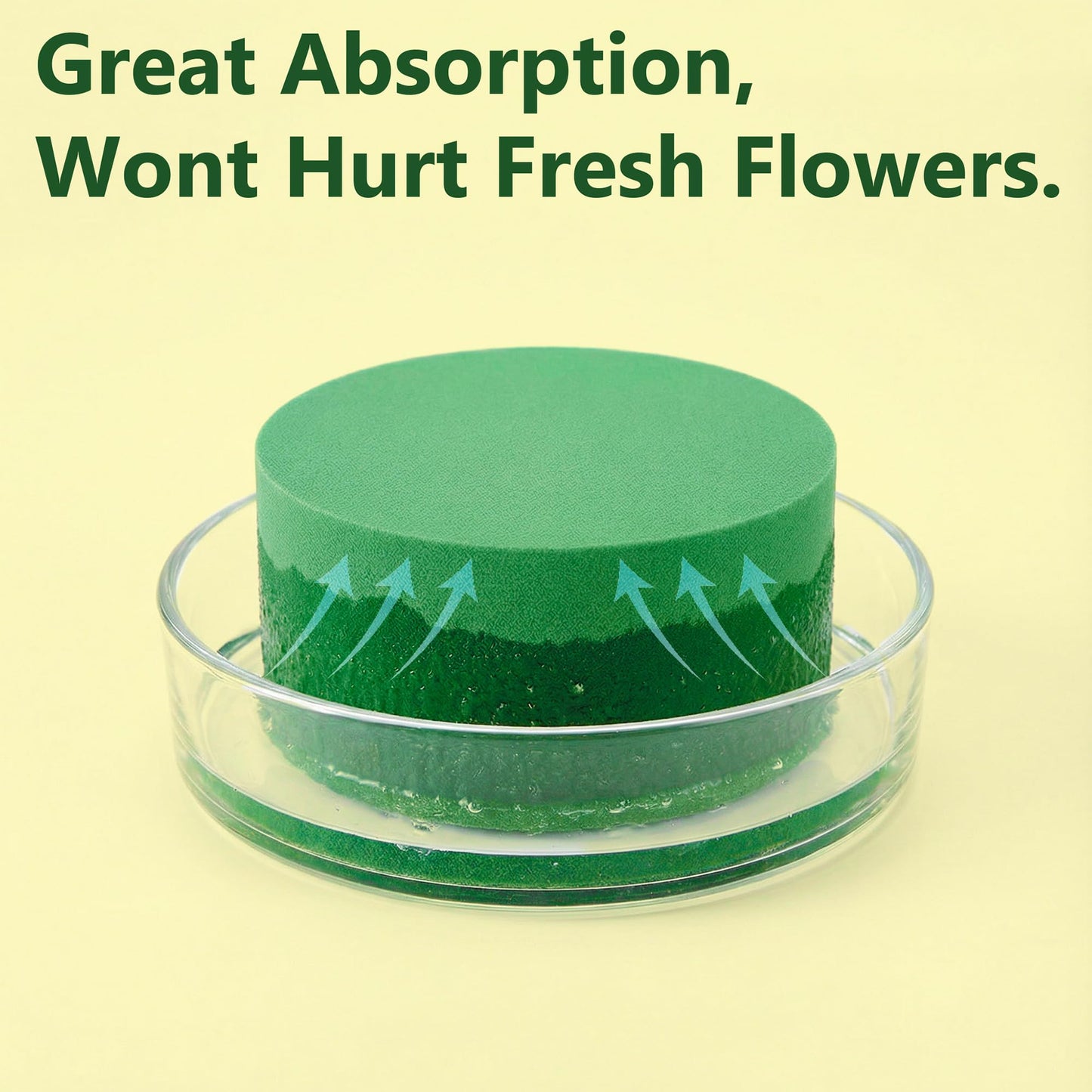 Pack of 4 Round Floral Foam,Dry and Wet Green Flower Foam for Flower Arrangements Supplies,Floral Foam Blocks for Fresh and Artificial Flowers,Green Florist Foam Styrofoam (9.84 Inch)