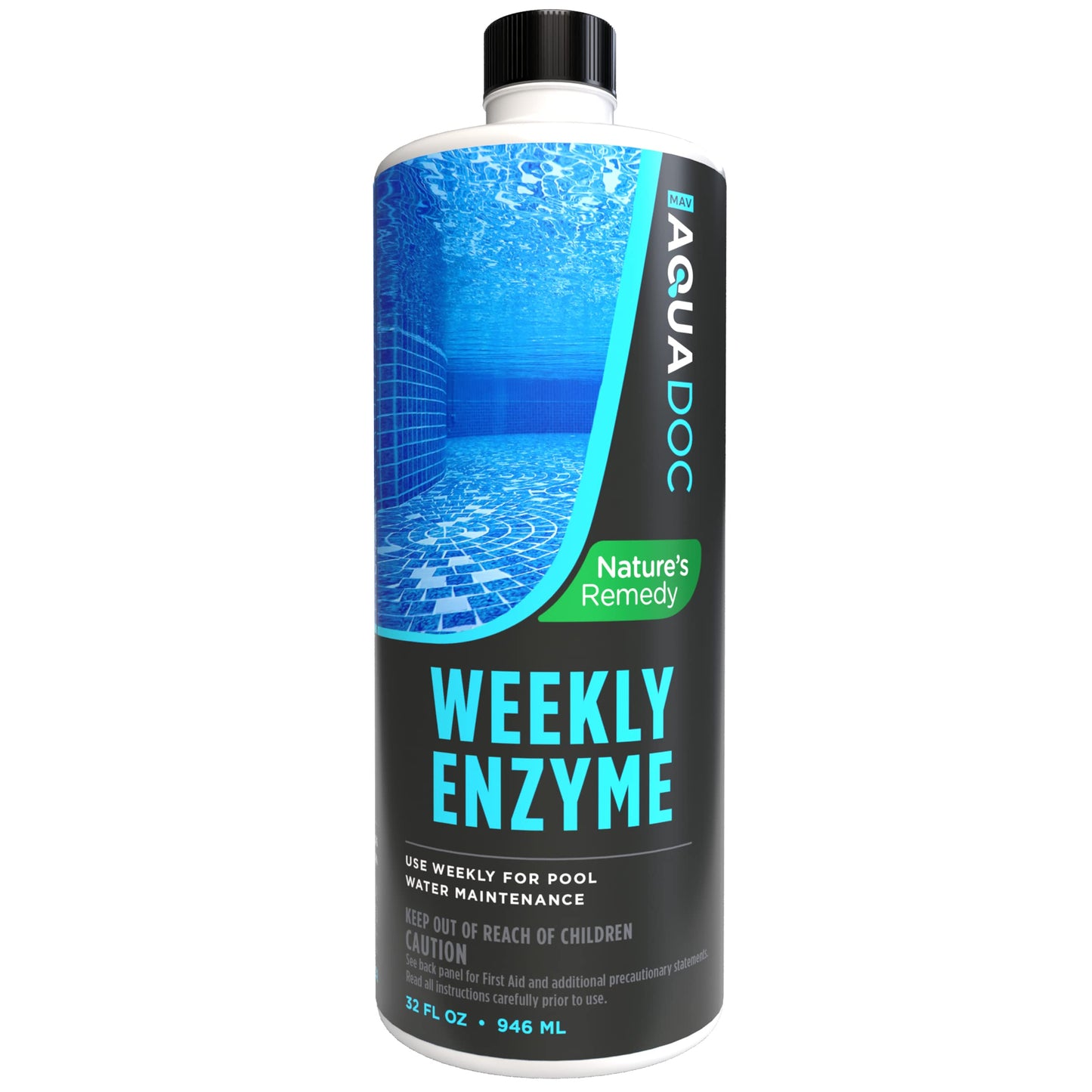 Pool Enzyme Treatment - Weekly Natural Enzymes for Pools Works as an Eco-Friendly, Natural Pool Clarifier for Crystal Clear Pool Water Perfect for Swimming - AquaDoc Pool Chemicals