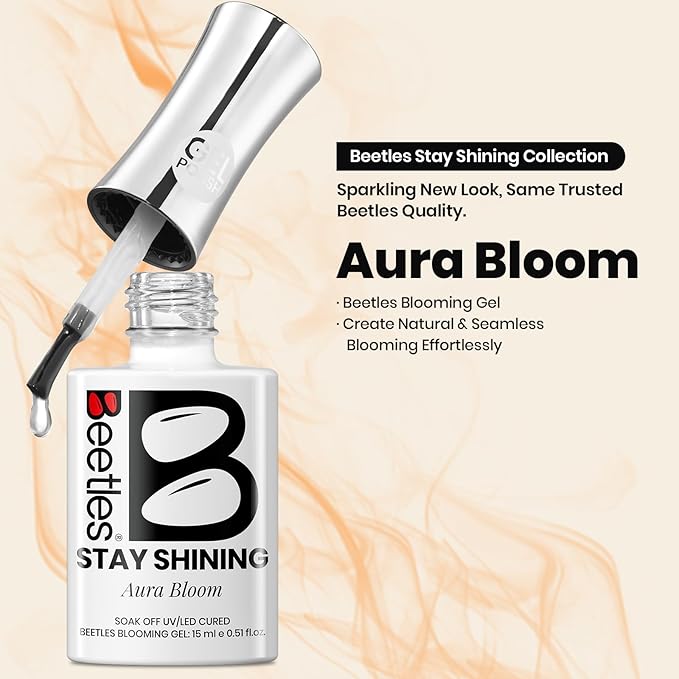 Beetles Blooming Gel for Nails - Easy Blooming Nail Art Gel for Floral & Marble Designs, UV/LED Cure Soak Off DIY at Home Gift for Women