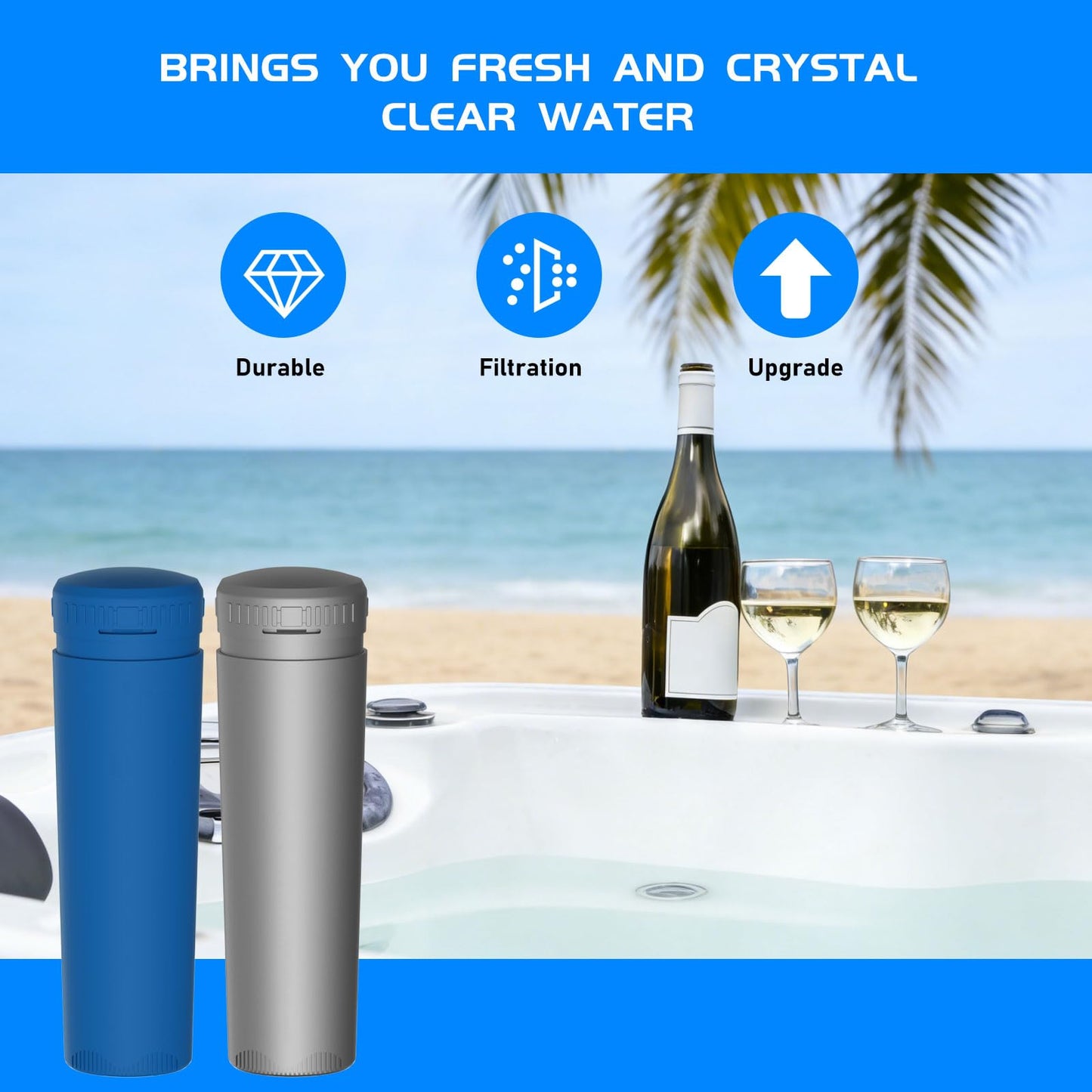 Mineral Cartridge + SmartChlor Cartridges Compatible with FROG Ease in-Line SmartChlor Mineral Cartridges System for Marquis, Caldera, Artesian & Hot Springs Spas, Up to 600 Gallons (1+3) Pack