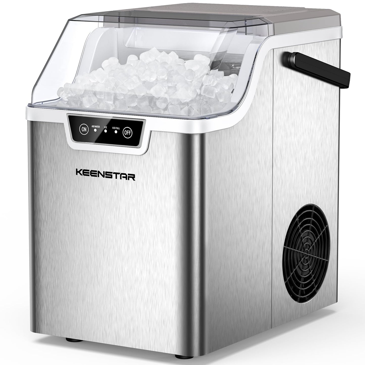 Nugget Ice Maker Countertop, Large Capacity 40lbs/24H, Pebble Ice Maker with Soft Chewable Ice, Self Cleaning, Smart Touch Screen, Sonic Ice Machine for Home Office Party RV