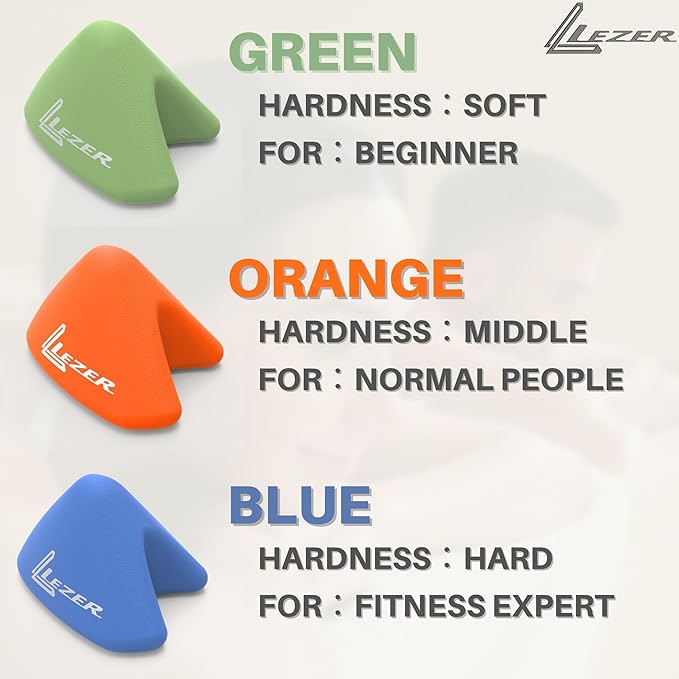 LEZER Trigger Massage Point, Manual Massage Ball, Muscle Knots Relief Tool, Myofascial Release, Physical Therapy, Deep Tissue Back Massage, Plantar Fasciitis, 2.9 in x 2.1 in (Blue)