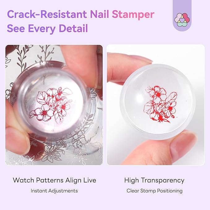SAVILAND Nail Stamping Gel Polish Kit: 6 Colors Nail Stamping Polish Gel with French Tip Tool Silicone Stamp 8ML Stamper Polishs Gels Painting Gels Nails Kit for DIY Nails Art Design