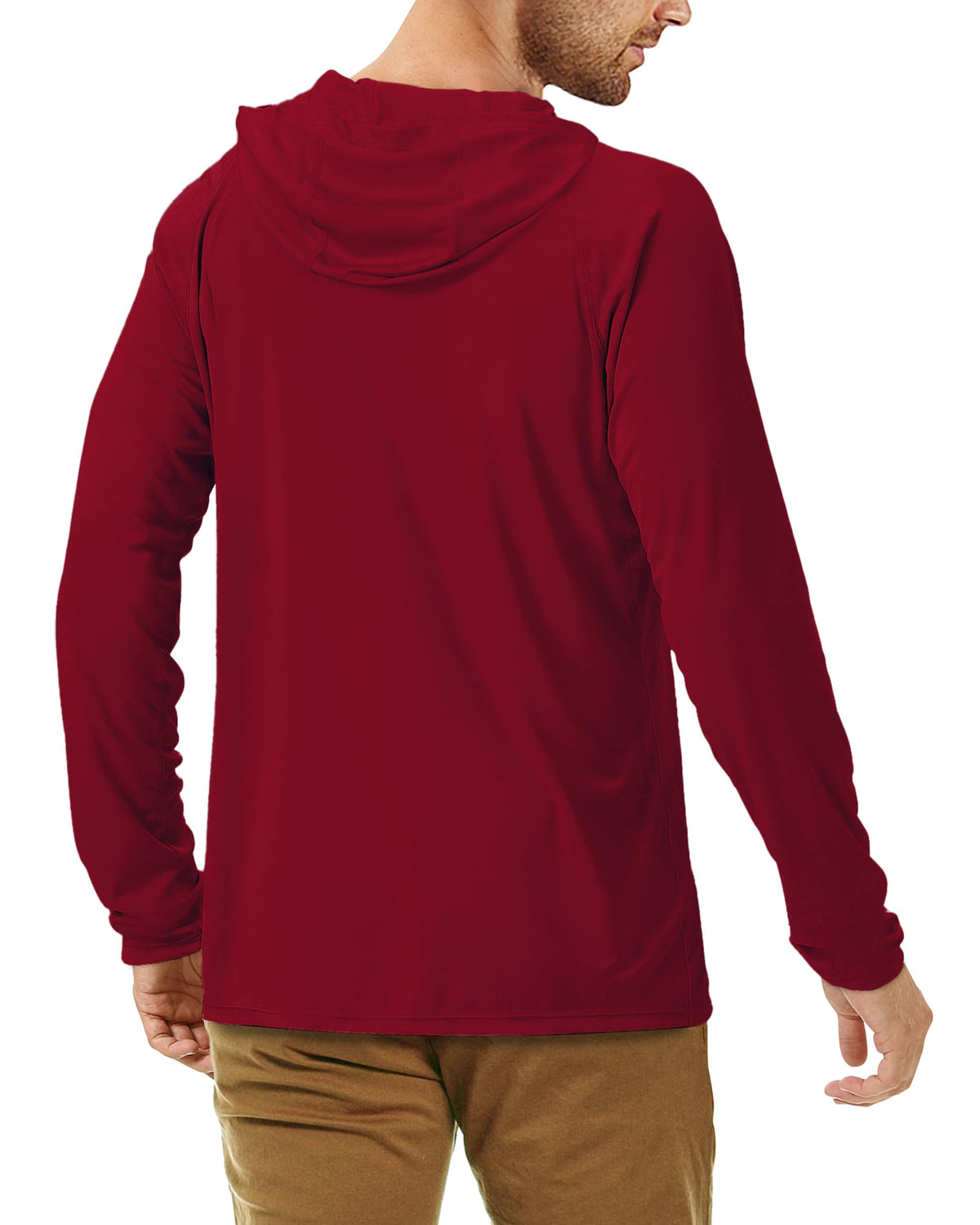 Roadbox Men's UPF 50+ Sun Protection Hoodie Shirt Outdoor UV Long Sleeve Fishing Shirts for Workout Running Swimming Hiking