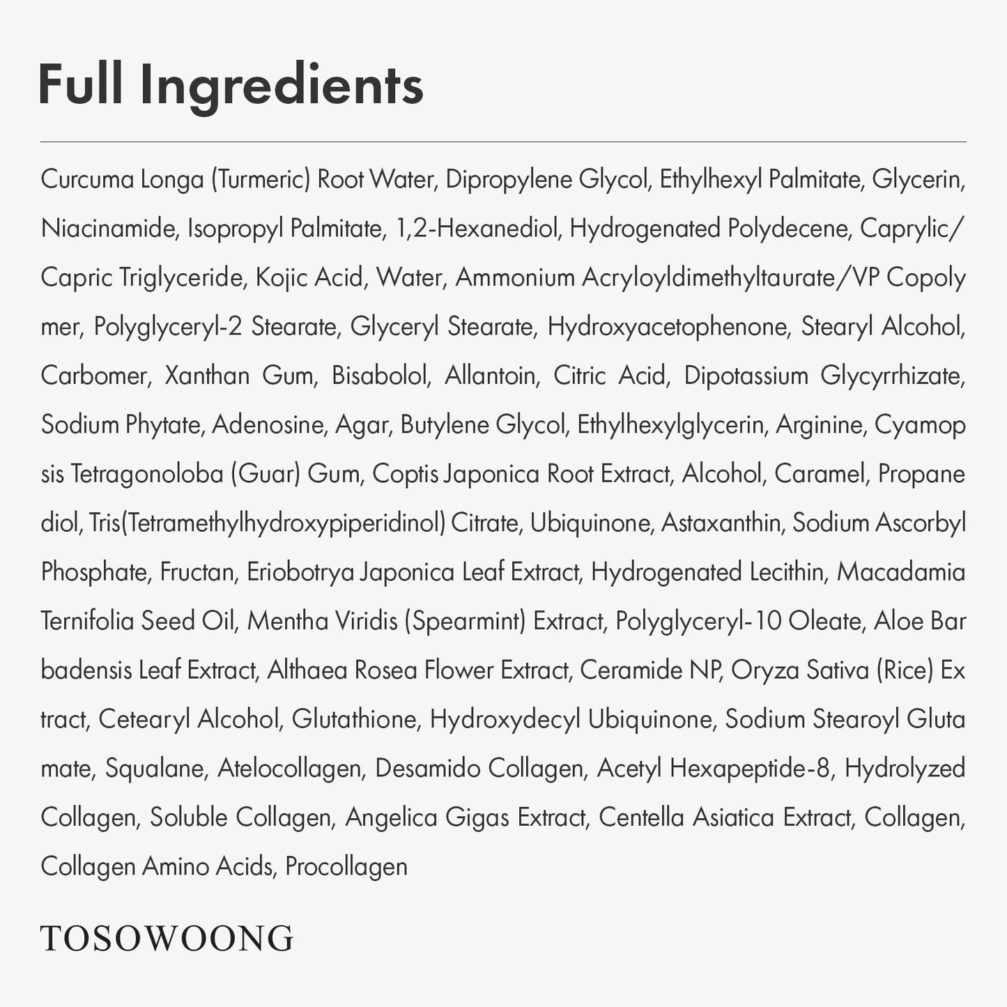 TOSOWOONG Kojic Acid Turmeric Cream, 99% Purity Kojic Acid 7,000ppm, 660,941ppm Turmeric, Dark Spot Corrector Capsule for Hyperpigmentation & Even Skin Tone Care, Korean Skincare, 50ml / 1.69 fl. oz.