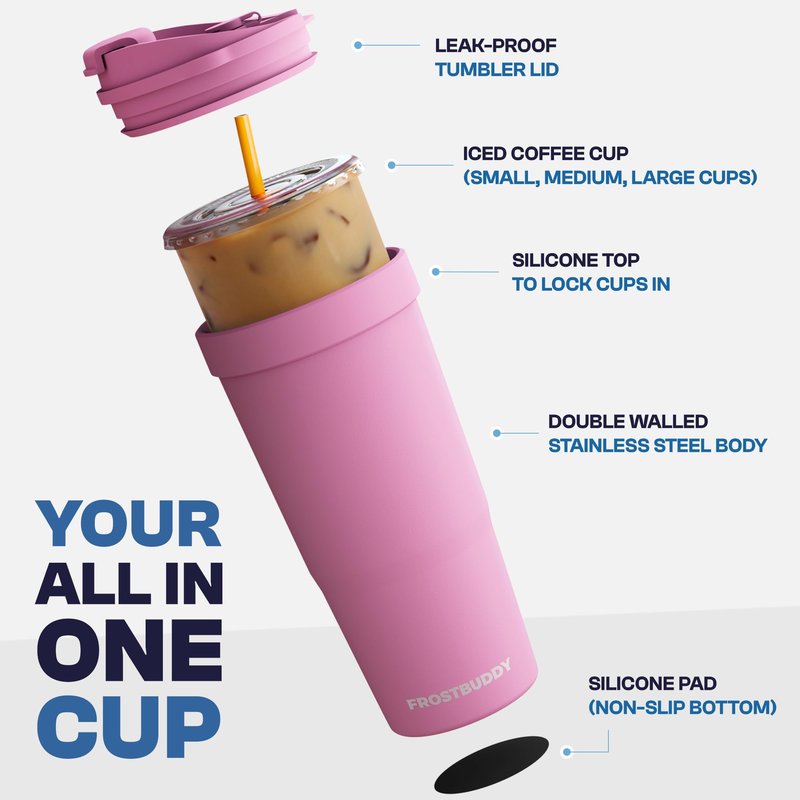 Frostbuddy | To Go Buddy - 30 oz Stainless Steel Vacuum Insulated Tumbler Cup - thermal cups for hot and cold drinks - stainless steel Tumbler Dunkin Cup (Tennessee Vols - Black)