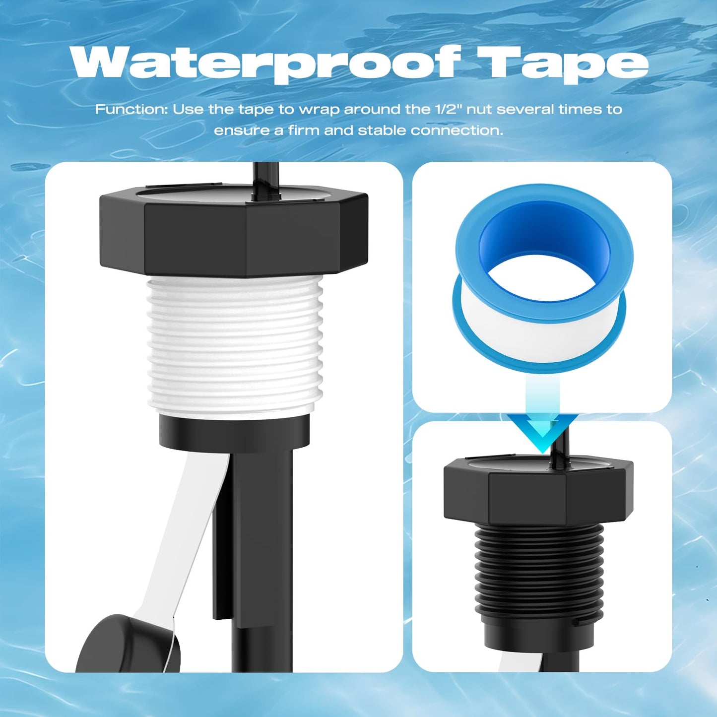 Malictele Flow Switch, GLX-FLO-RP for Hayward Goldline Aquarite Salt System Metal Pool Flow Sensor Suitable Hayward Salt Cell and Chlorine Generator with 15ft Cable