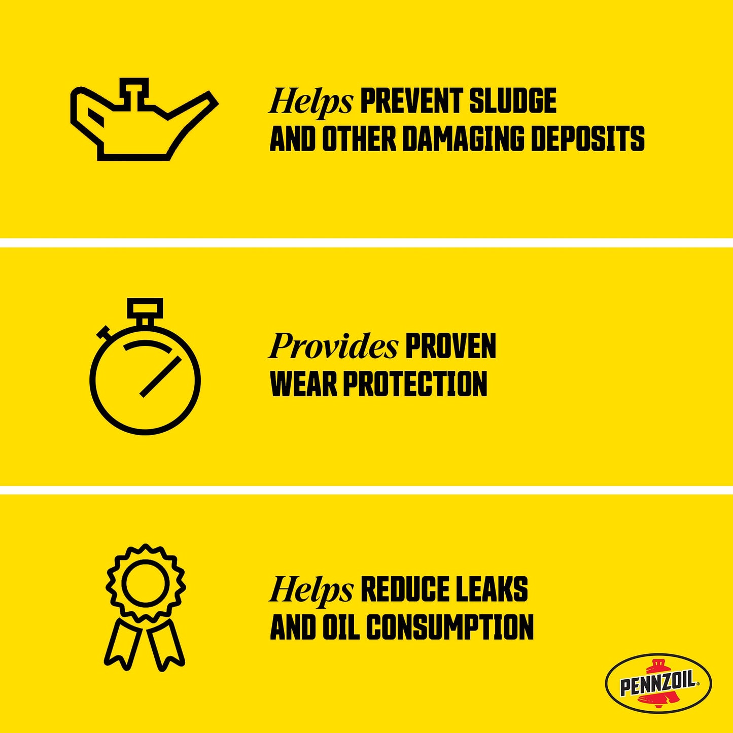 Pennzoil High Mileage 5W-30 Motor Oil, 1 Quart (6 Pack)