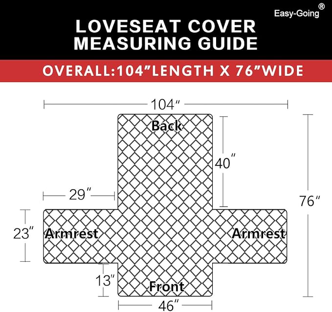 Easy-Going Reversible Loveseat Couch Cover for 2 Cushion Couch Sofa Cover for Dogs Water Resistant Furniture Protector with Foam Sticks Elastic Straps for Pet (Loveseat, Chocolate/Beige)