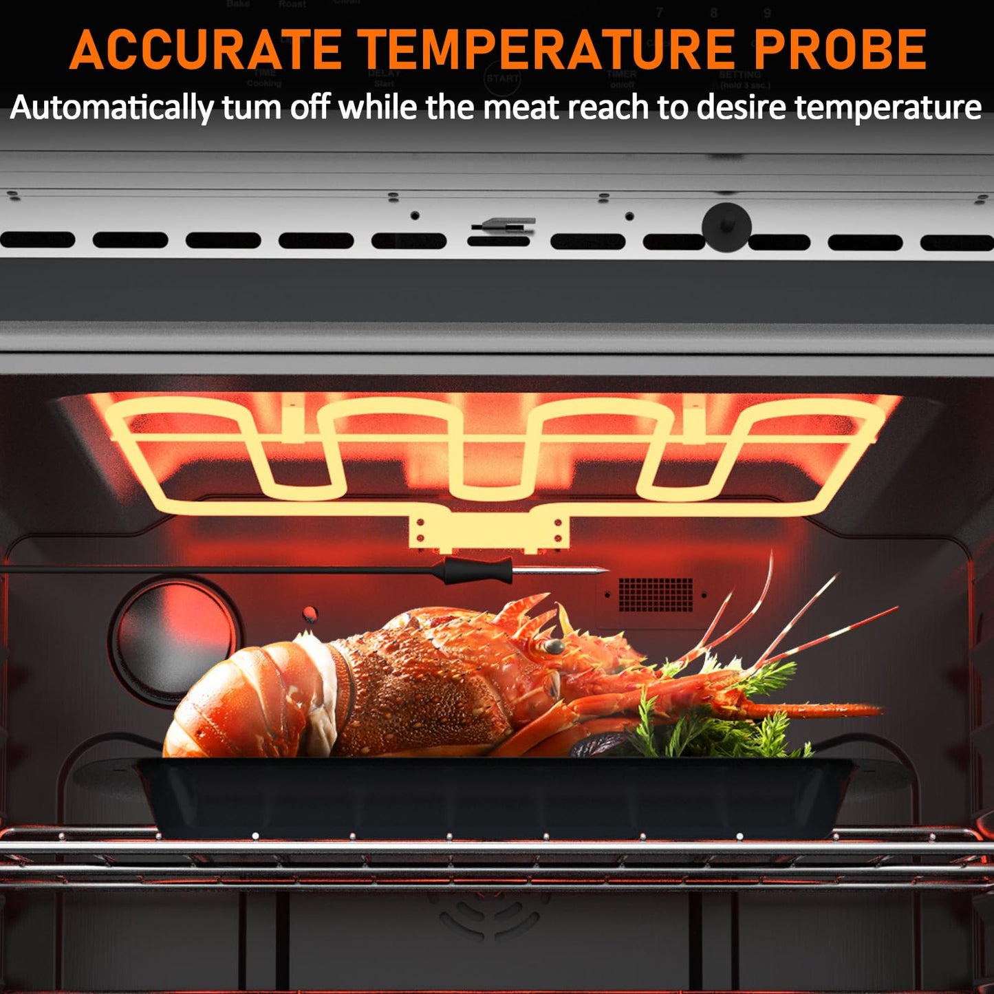 30 Inch Electric Single Wall Oven, Professional True Convection with AirFry and 360° Rotisserie, Spacious Self-Cleaning Cavity in Fingerprint-Resistant Stainless Steel, Silver