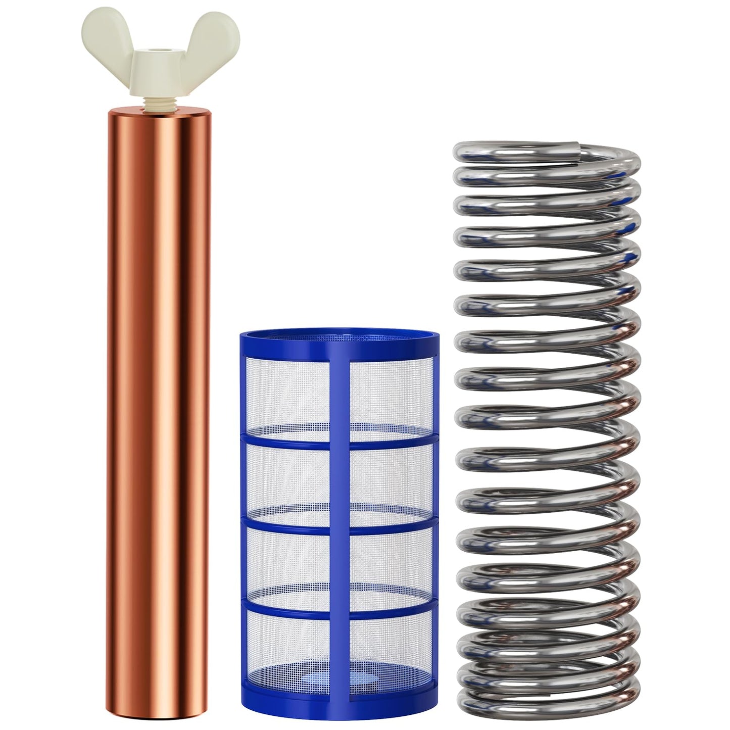 Troxlly Pool Ionizer Copper Replacement Kit - Replacement Copper Anodes 4.13 x 0.71 Inch Universal Fit for Solar Ionizer, Complete Set with All Accessories