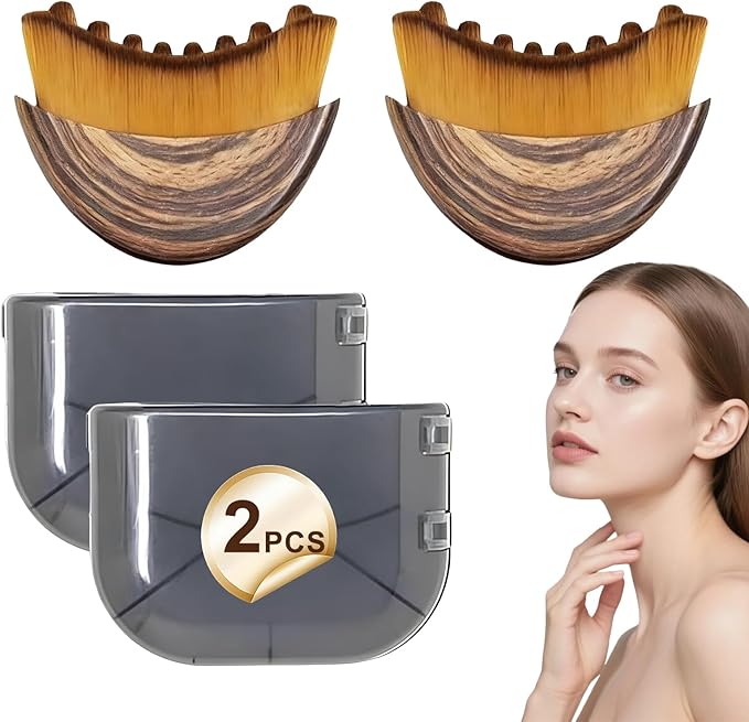 2 PCS Lymphatic Contour Face Brush - Ergonomically Designed to Precisely Fit Skin and Relieve Fatigue (2PCS Contour Face Brush)