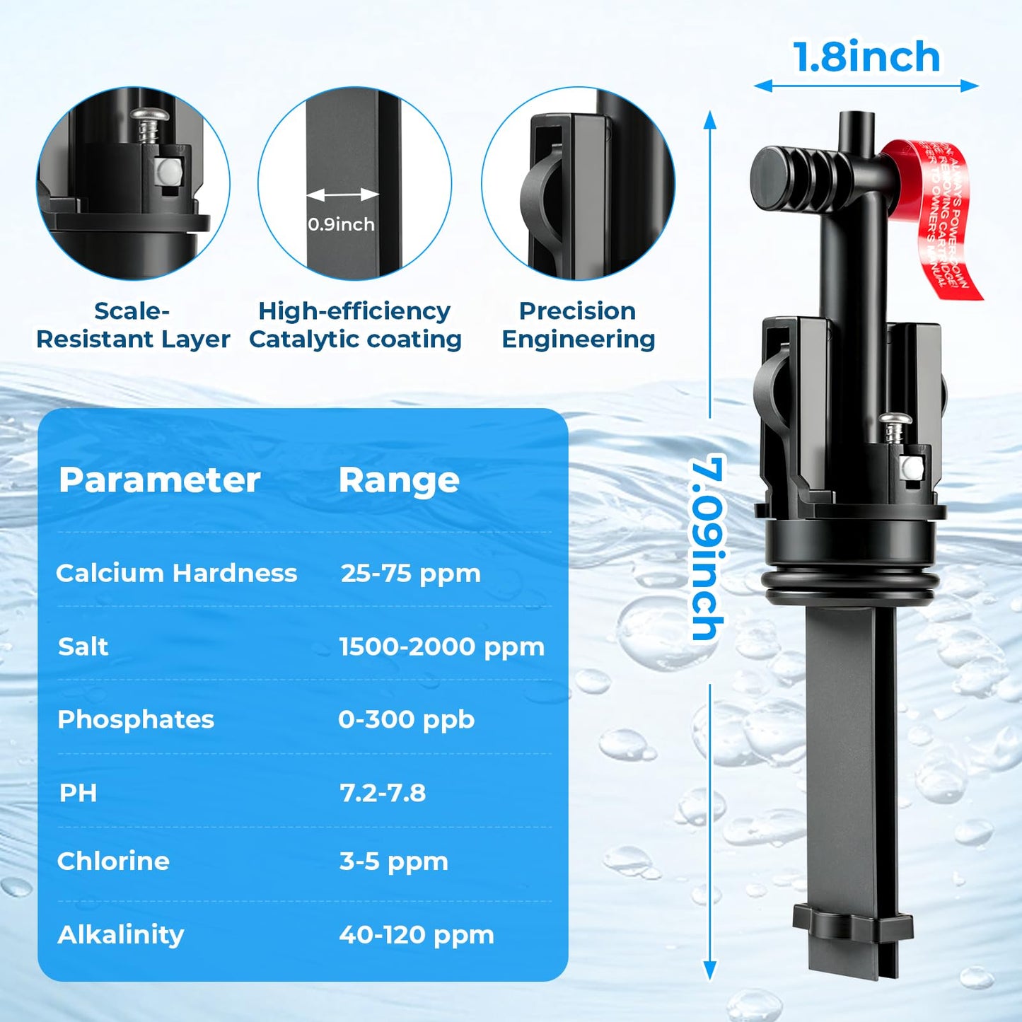 HUVOQ Salt System Cartridge Replacement Compatible with 2019+ Hot Spring Highlife & Limelight and Caldera Utopia & Paradise Spas, Supports Balanced, Skin-Friendly Water (3 Pack)