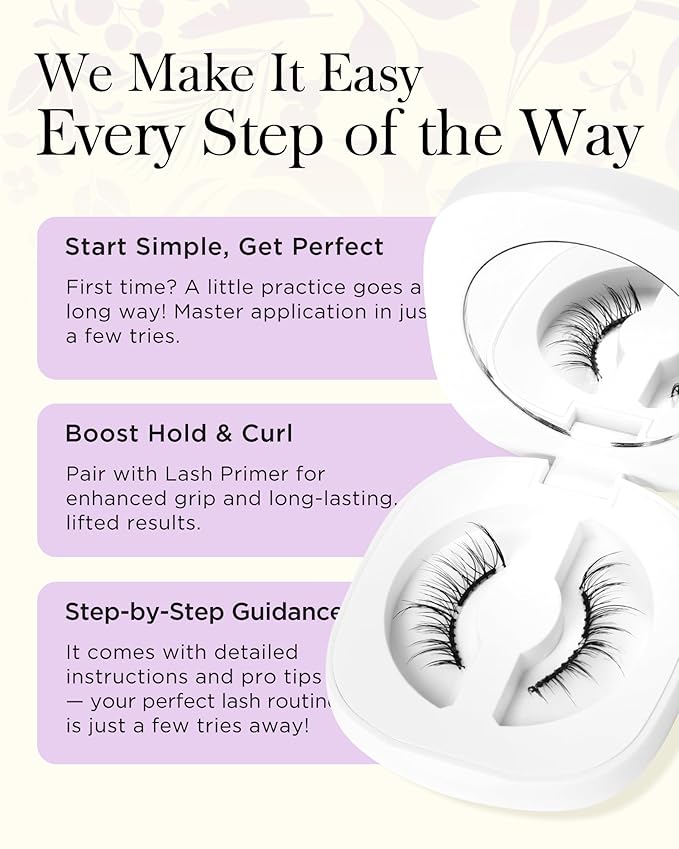 BEYELIAN Magnetic Eyelashes with Applicator Kit, Upgrade Soft Magnetic Lashes Reusable False Eyelashes Natural Look, No Glue Needed for Eye CS101 (Lightweight & Comfortable)