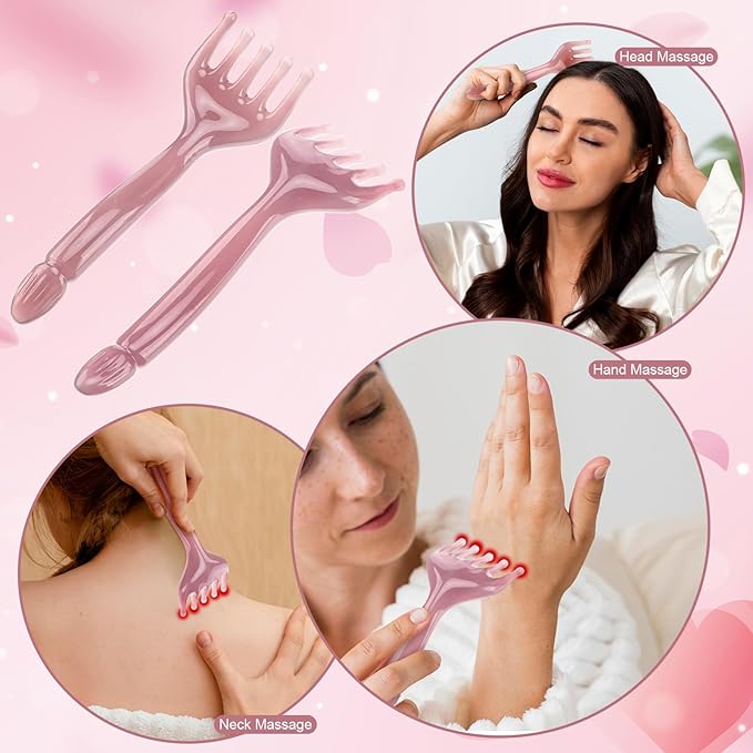 3 Pack Head Massager Scalp Comb Resin Scalp Stress Relax Tool for Christmas, Birthday, Mother's Day, Father's Day