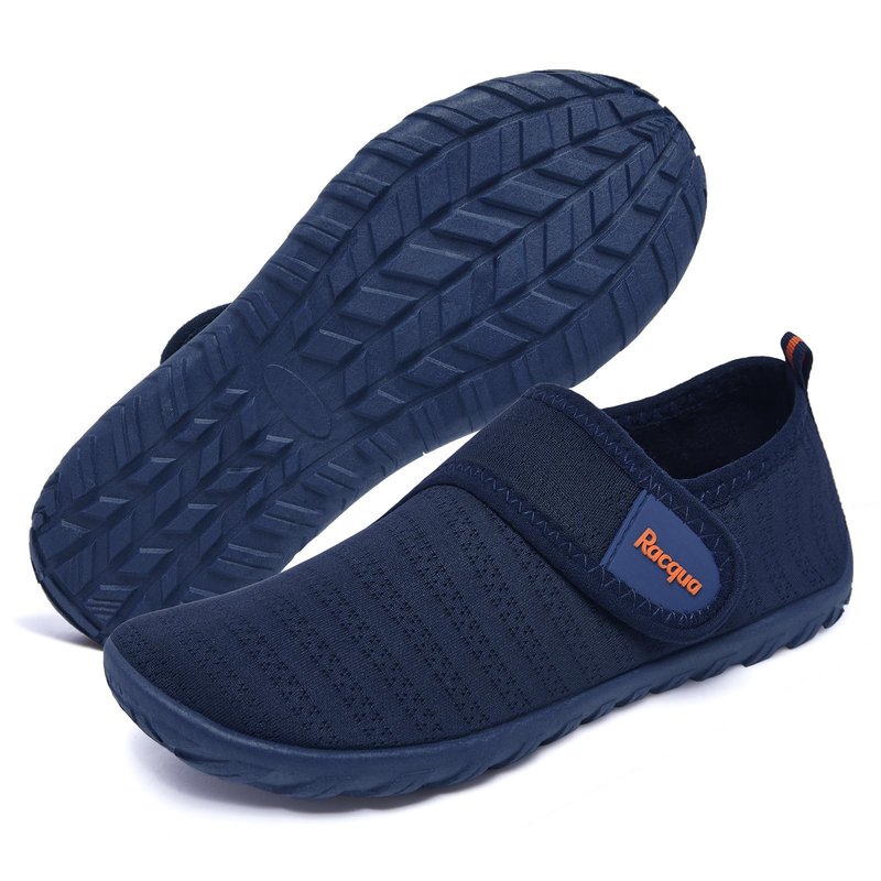Racqua Kids Water Shoes Boys Girls Quick Dry Barefoot Lightweight Beach Sport Aqua Shoes Swim Pool Walking Surfing Boating Shoes Little Kid Blue/Orange 13