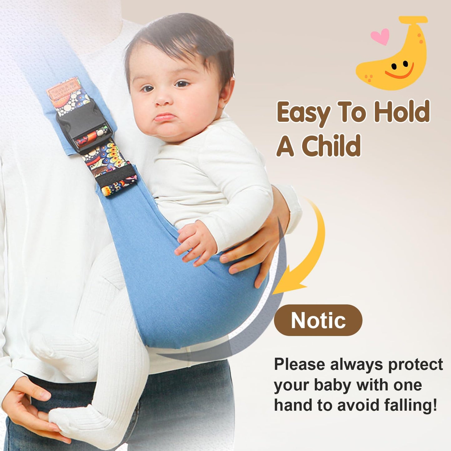 yemyig Baby Sling Carrier,Toddler Carrier, 2024 New Baby Carrier Newborn to Toddler,Portable Lightweight Non-Slip Hip Seat Carrier 10-30lbs(Black Sailboat)