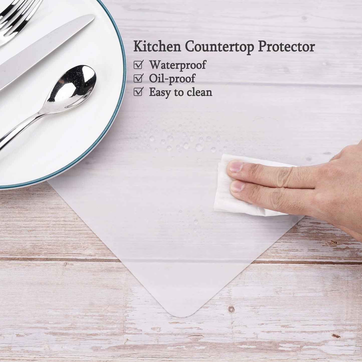 Gartful Silicone Mats for Countertop - Thicker, 28" by 20" Extra Large Multipurpose Mat, Counter Table Protector, Desk Saver Pad, Placemat Nonstick Nonskid Heat-Resistant Pad, Translucent