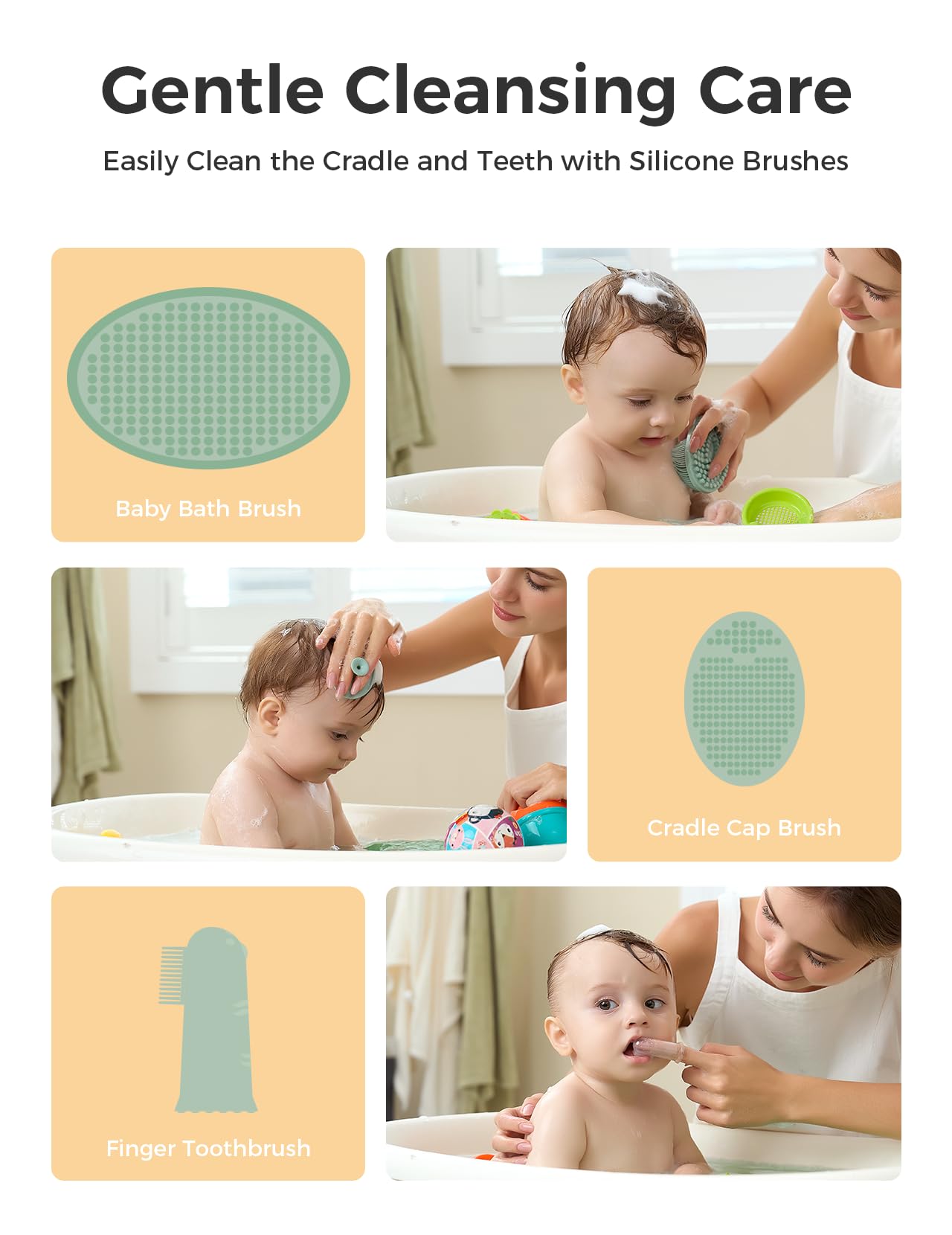 Momcozy Core Baby Kit, Baby Shower & Registry Essential Kit for Grooming&Health&Cleansing Care, Includes Nail File Kits, Nasal Aspirator, Gas Relief Tubes, Bath Brushes, Toothbrush, Comb, Storage Case