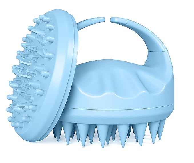 Hair Scalp Massager and Shampoo Brush - 2-Pack Silicone Scalp Scrubber for Shower and Dandruff Removal - Ergonomic Design Hair Brush for Wet and Dry Use - Encourages Hair Growth