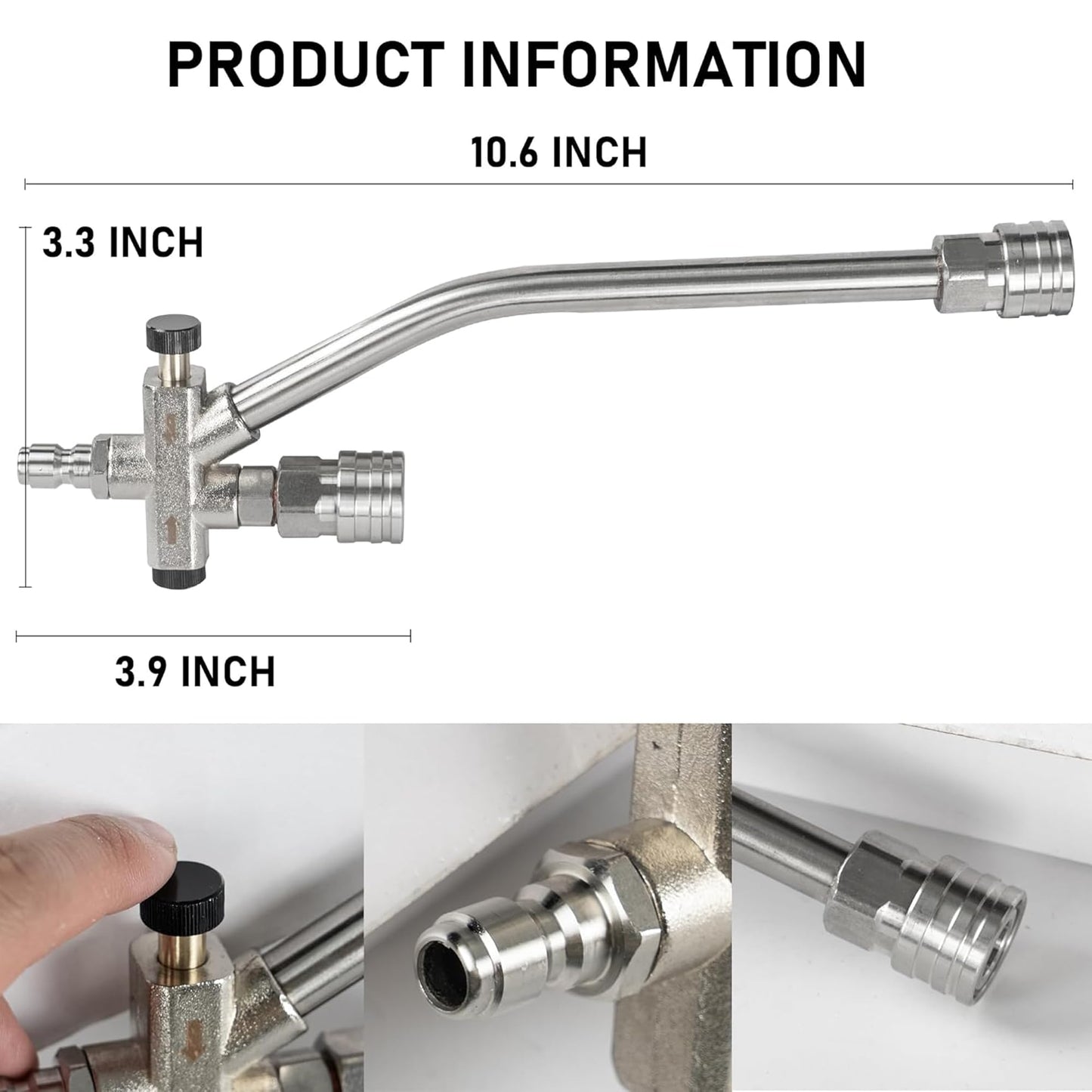 Hourleey Foam Cannon Dual-Connector Accessory, Pressure Washer Double Tip Attachment for Soap Cannon with 7 Power Washer Sprayer Nozzles, 1/4" Quick Connect, 4000 PSI