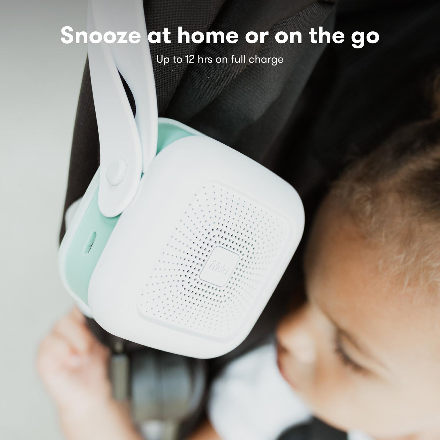 Frida Baby 2-in-1 Portable Sound Machine for Baby + Nightlight | White Noise Sound Machine for Baby with 5 Soothing Sounds & 3 Nightlight Modes | Travel Sound Machine Attaches to Strollers, Car Seats