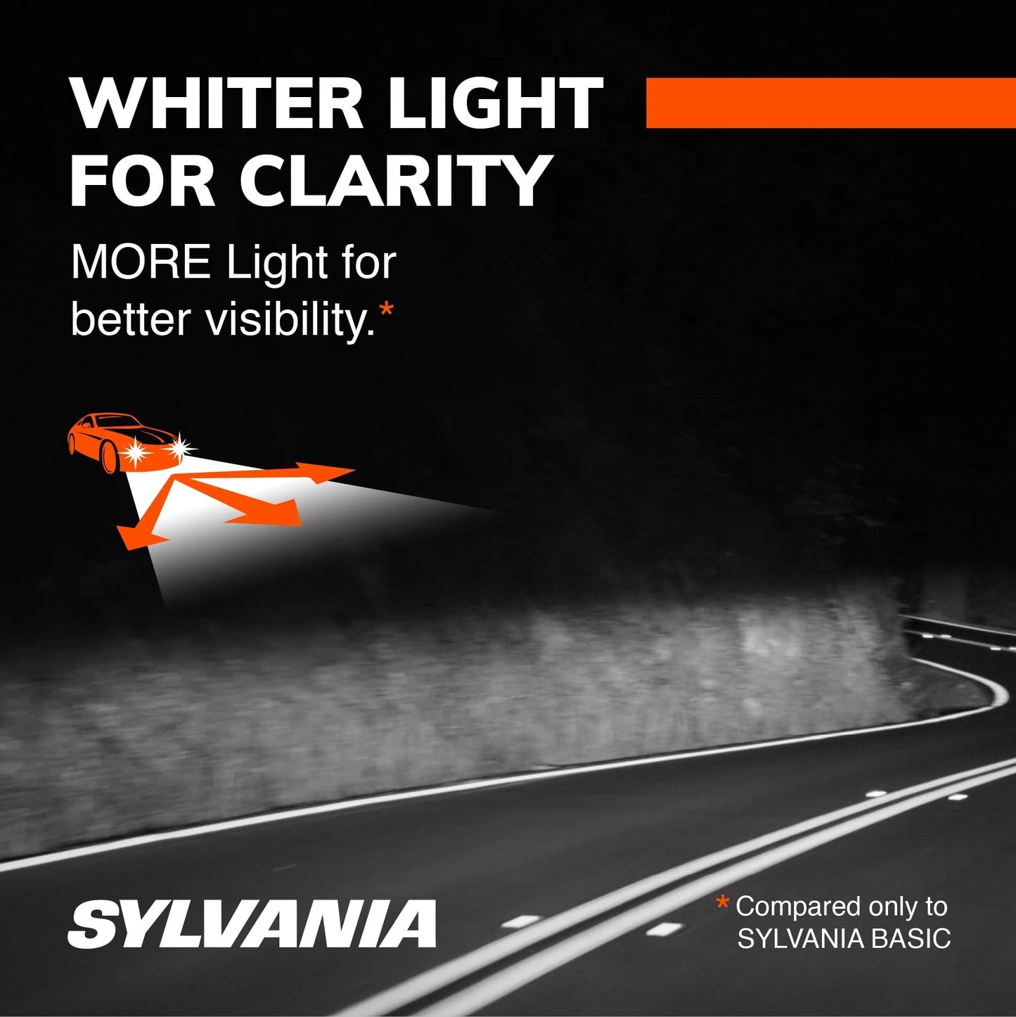 SYLVANIA - H11 SilverStar Ultra - High Performance Halogen Headlight Bulb, High Beam, Low Beam and Fog Replacement Bulb, Brightest Downroad with Whiter Light, Tri-Band Technology (Contains 2 Bulbs)