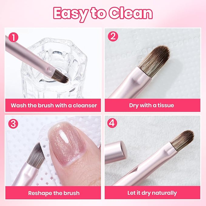 Beetles Nail Art Brush for Builder Double-Ended Gel Nail Art Design Pen Painting Tools Fingernail Brush Nails Cleaning Brush Nails Liner Brush Salon Diy at Home
