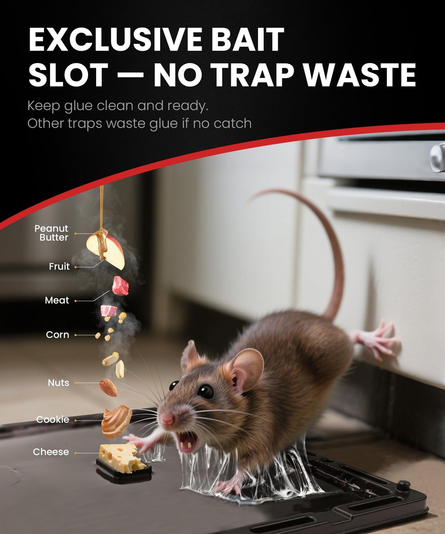 Wowcatch Rat, Snake and Mouse Traps 12 PK, Large Bulk Sticky Glue Traps Indoor for Home Pre-baited, Pet Safe Rodent Catcher for Garage, Kitchen, Catches Roaches, Spiders, Lizard, Non-Toxic, Large