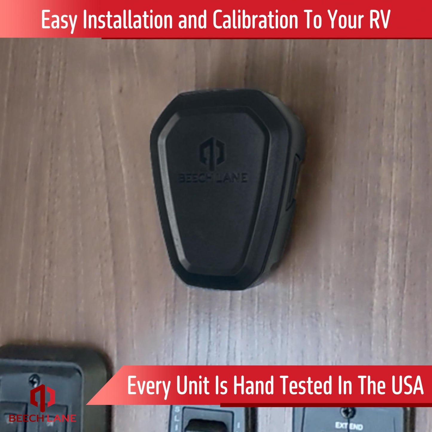 Beech Lane Wireless RV Leveling System, Made in the USA, User-Friendly Phone App With Real-Time Precise Leveling Measurements, Advanced Wireless Camper Leveler, Included AA Batteries, Patented
