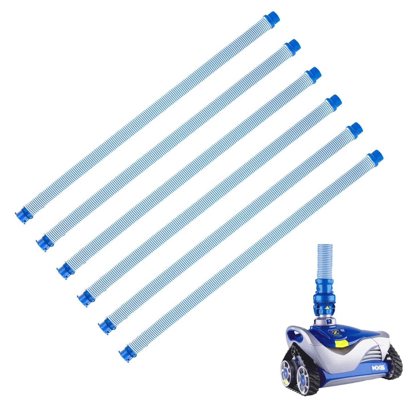 6 Pack Pool Cleaner Hose Replacement Kit for Mx6 Mx8,R0527700 Pool Vacuum Twist Lock Hose Replacement Parts,Single length 39 inches (6pack) (6ppack-1)