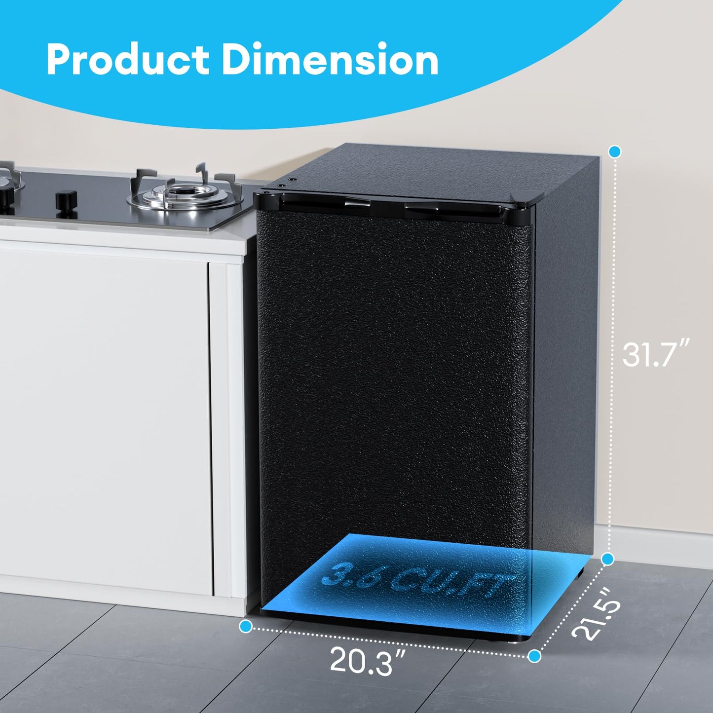 Muhub 7.0 Cu Ft Chest Freezer – Compact Deep Freezer with 7-Level Thermostat, Removable Basket & Top Opening, for Home Kitchen(Black,7.0)