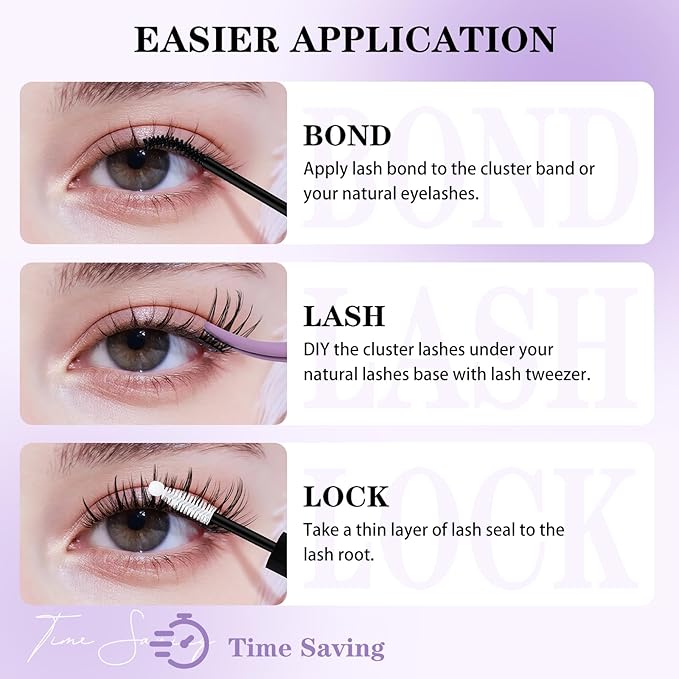 B&Q Wispy Lash Clusters Full B28,Eyelash Clusters 156PCS Comfortable band Cluster Eyelash Extensions,8-18mm Volume Individual Lashes Lightweight D Curl Lash Clusters Soft Eyelashes Natural Look(B28)