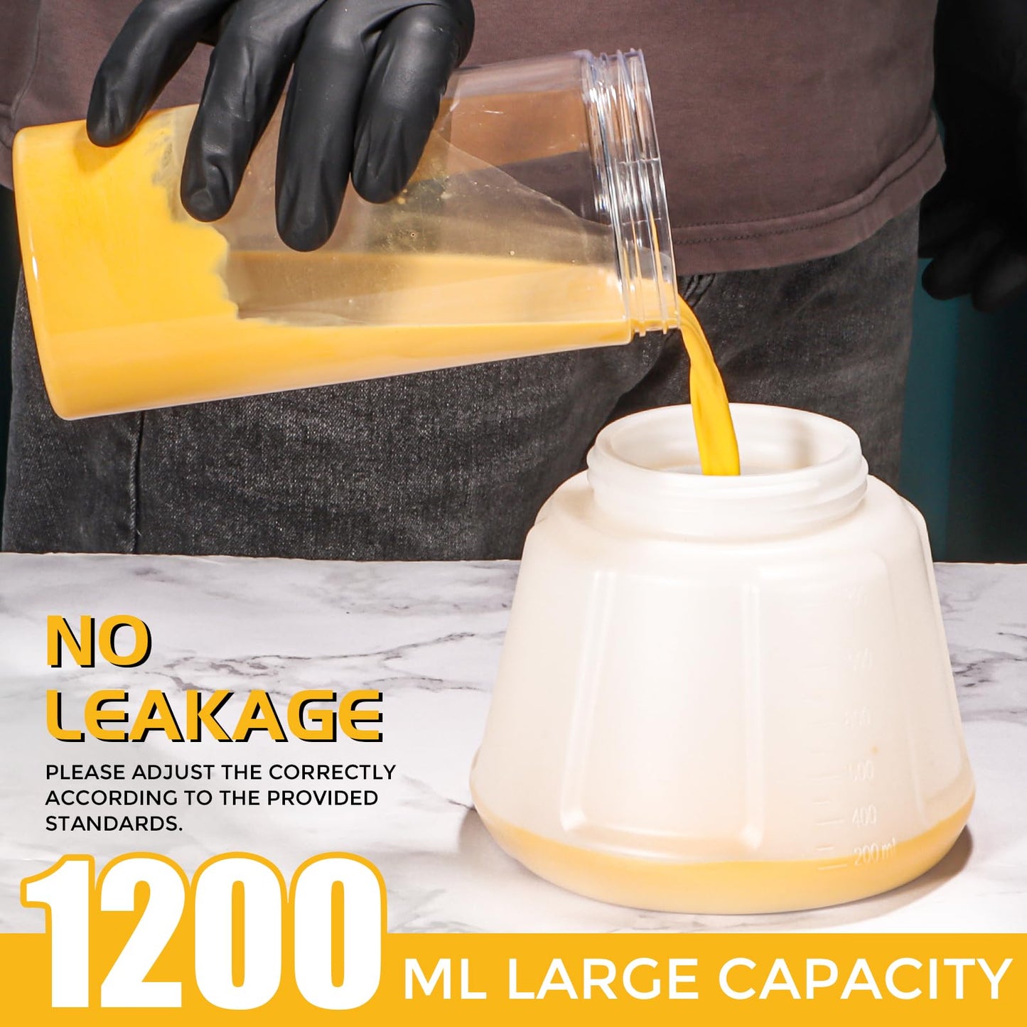 Brushless Cordless Paint Sprayer for Dewalt 20V Battery,4 Nozzles,150 Din/s Viscosity,1000ml/min Flow Rate & 1200ML Electric Paint Gun for Furniture, Walls (Battery Not Included) (Yellow)