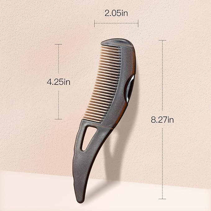 2PCS Dandruff Comb, Scalp Sweep Detoxing Energy Comb, Plastic Hollow Tooth Button Hairbrush for Scalp Cleaning Exfoliator Massage and Oil Buildup Removal for Women Men Kids