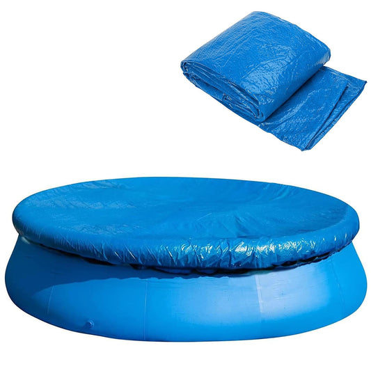 DECOHS 10 Ft Dust Pool Cover Protector-Solar Cover for Round Frame Pools-Pool Cover for Round Inflatable-Pool Cover Protector Heat Retaining Blanket