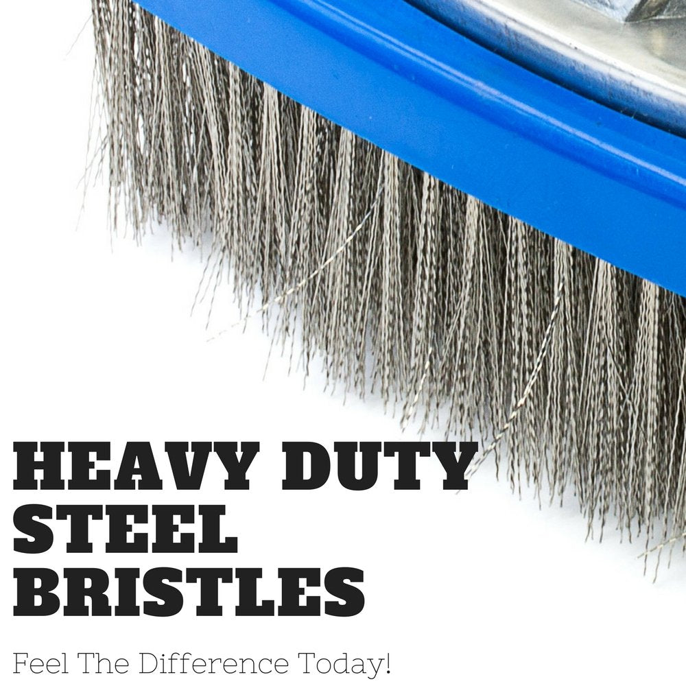 Aquatix Pro Heavy Duty Pool Brush, Durable 10" Swimming Pool Cleaner Brush Best for Tackling Stubborn Stains, Aluminium Handle & Stainless Steel Bristles, Suitable for Concrete & Gunite Pools.
