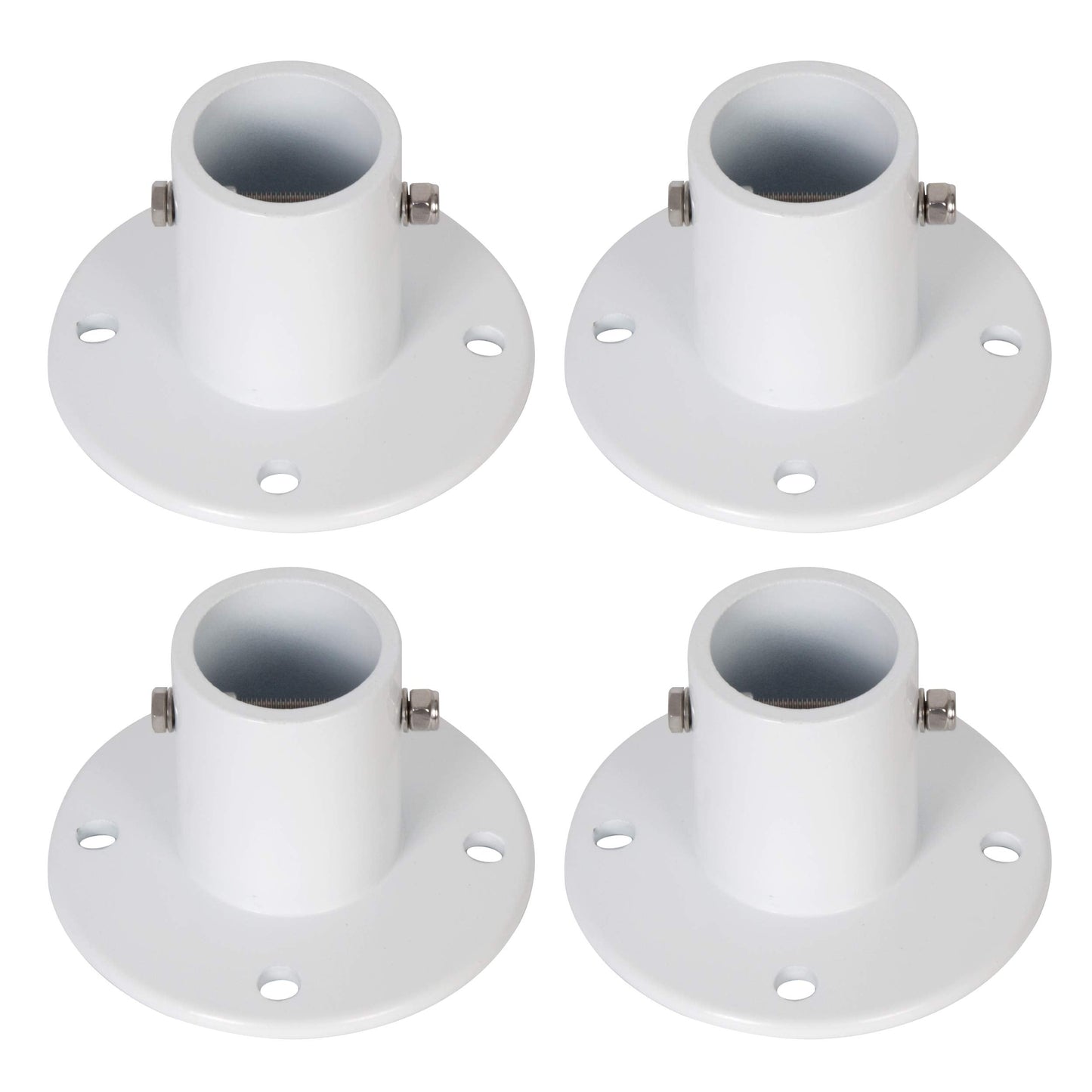 KUAFU Aluminum Slide Deck Flange w/Flange Bolt Diameter of 1.9" for Inground Swimming Pools (4 Pack)