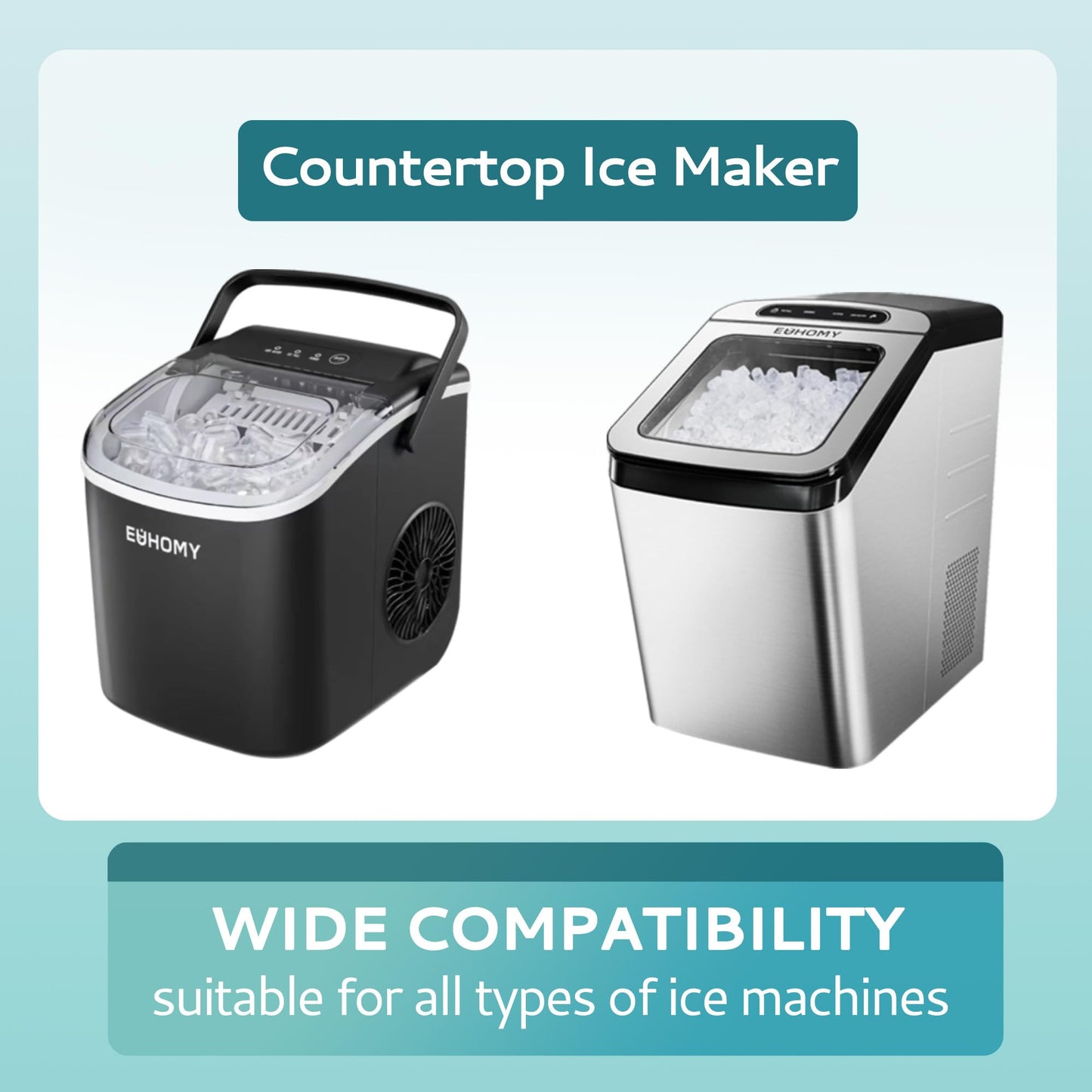 EUHOMY Ice Maker Cleaner & Descaler | 4 Use & Individually Packed | Ice Machine Cleaner with Organic Citric Acid Descaling Powder, Ideal for All Brands