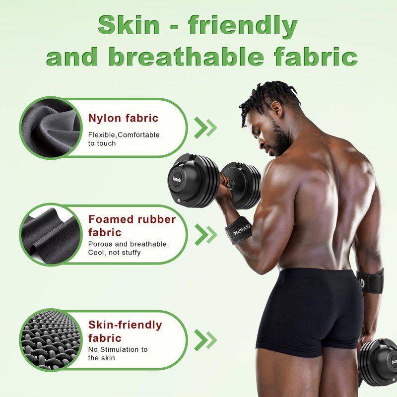 Gviipk Tennis Elbow Brace for Men Women, Adjustable Elbow Strap for Tendonitis with Compression Pad, Golfers Elbow Brace for Pain Relief, Arm Forearm Brace Bands - Black 1 Pack